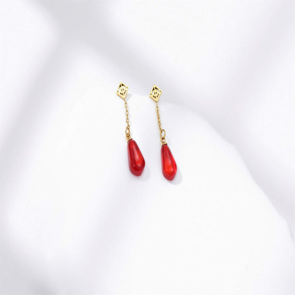 Pomegranate Single Chain Earring - OMID