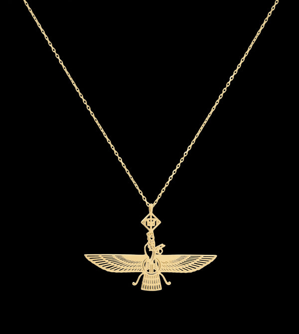Faravahar Necklace Solid Gold - OMID